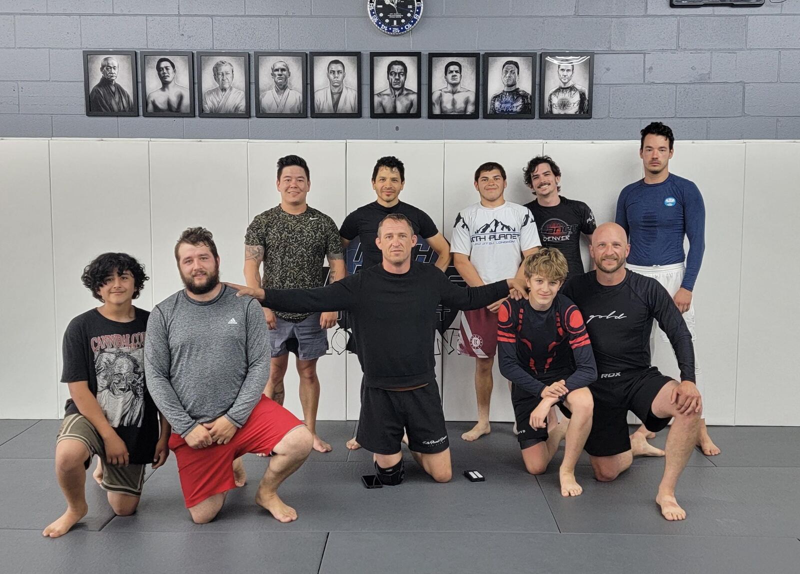 Adults training no-gi jiu-jitsu at 10th Planet Longmont