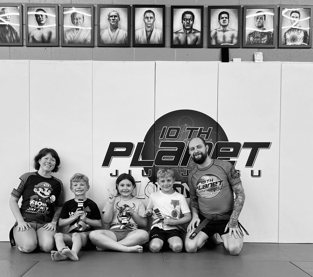 Kids jiu-jitsu class group at 10th Planet Longmont